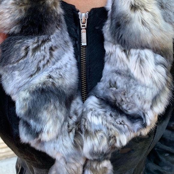 Genuine leather and real fur jacket size S - Picture 5 of 6